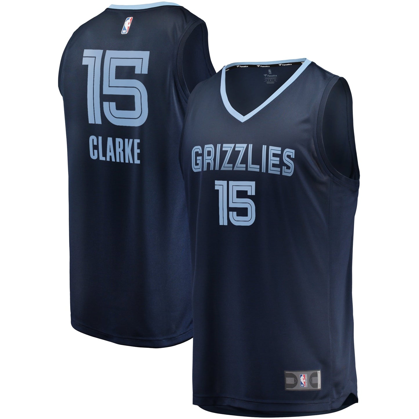 Men's Fanatics Branded Brandon Clarke Navy Memphis Grizzlies Fast Break Replica Jersey - Icon Edition