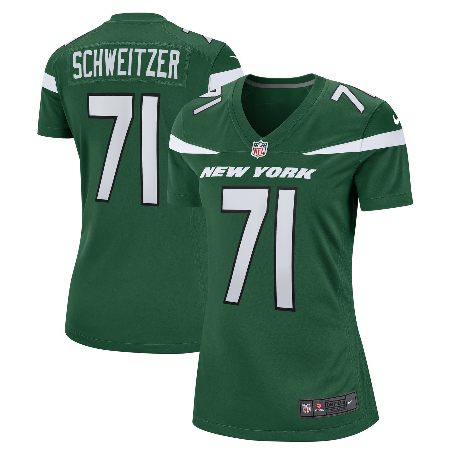 Wes Schweitzer New York Jets Nike Women's Game Jersey - Green
