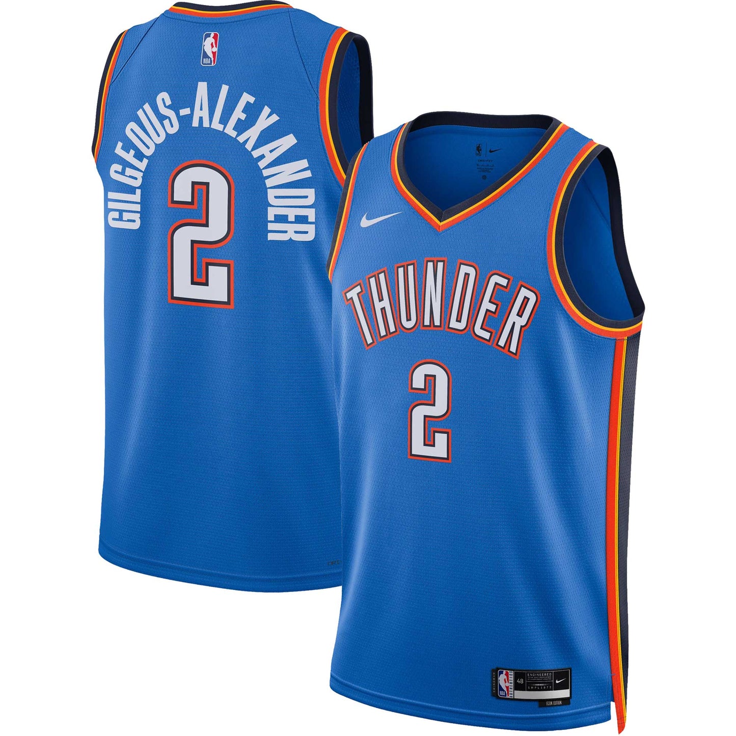 Shai Gilgeous-Alexander Oklahoma City Thunder Nike Unisex Swingman Jersey - Association Edition - Blue