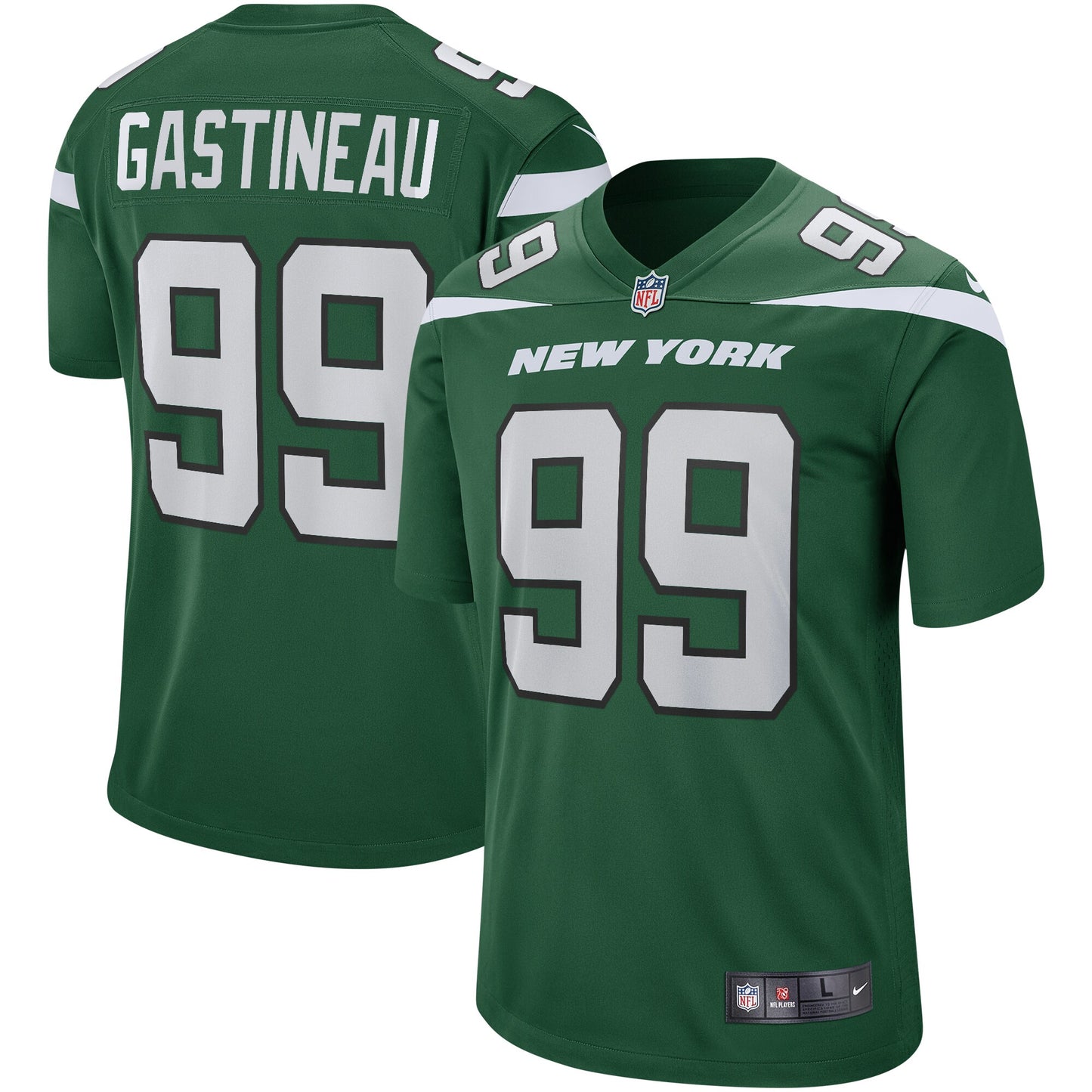 Mark Gastineau New York Jets Nike Game Retired Player Jersey - Gotham Green