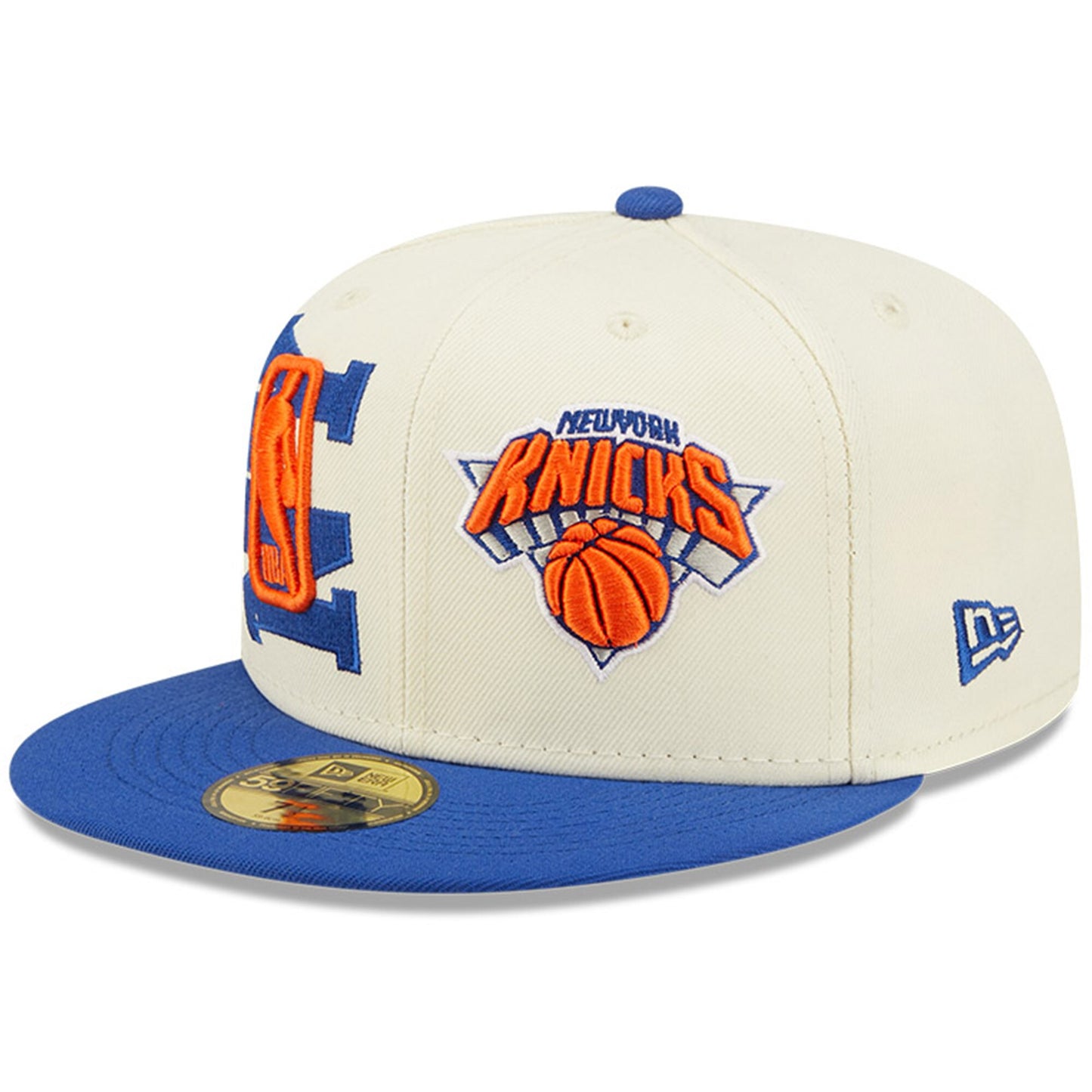New York Knicks New Era 2022 NBA Draft 59FIFTY Fitted Hat - Cream/Blue
