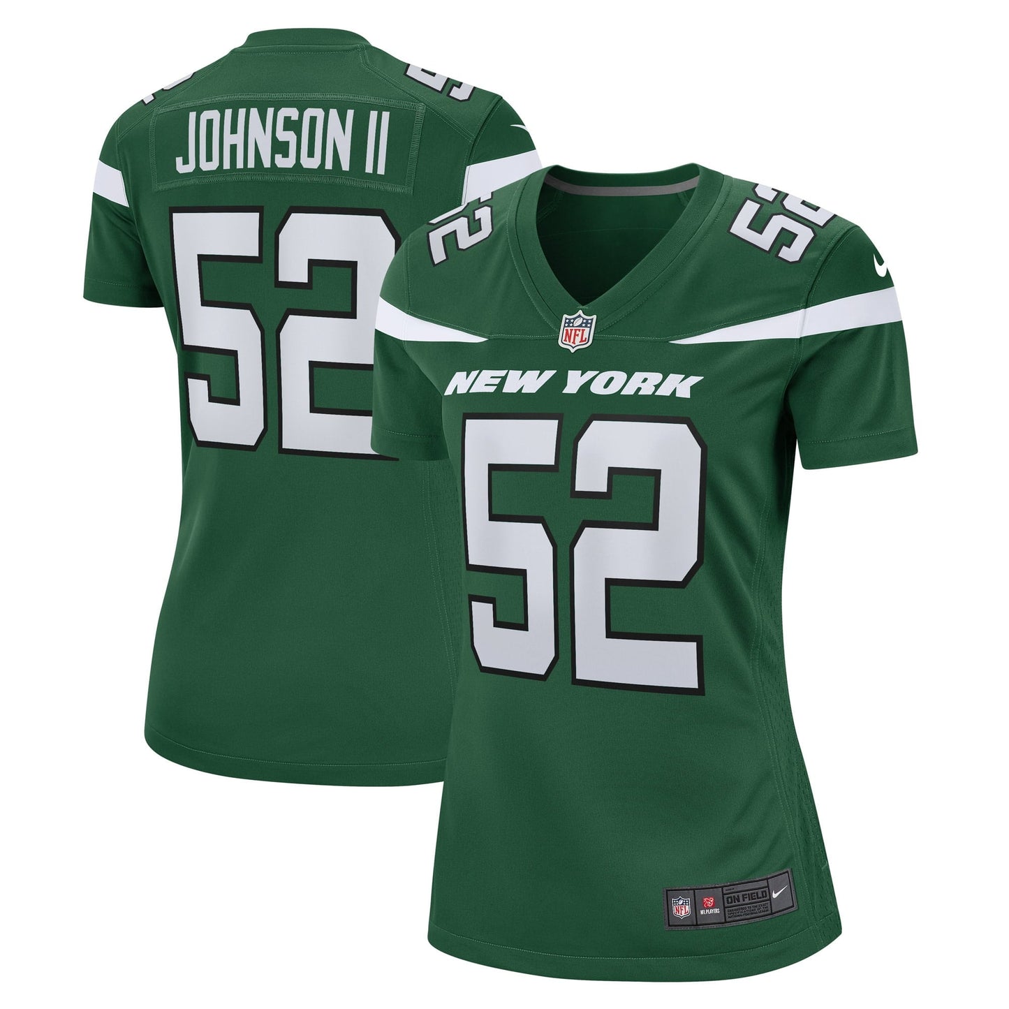Women's Nike Jermaine Johnson II Gotham Green New York Jets Game Player Jersey