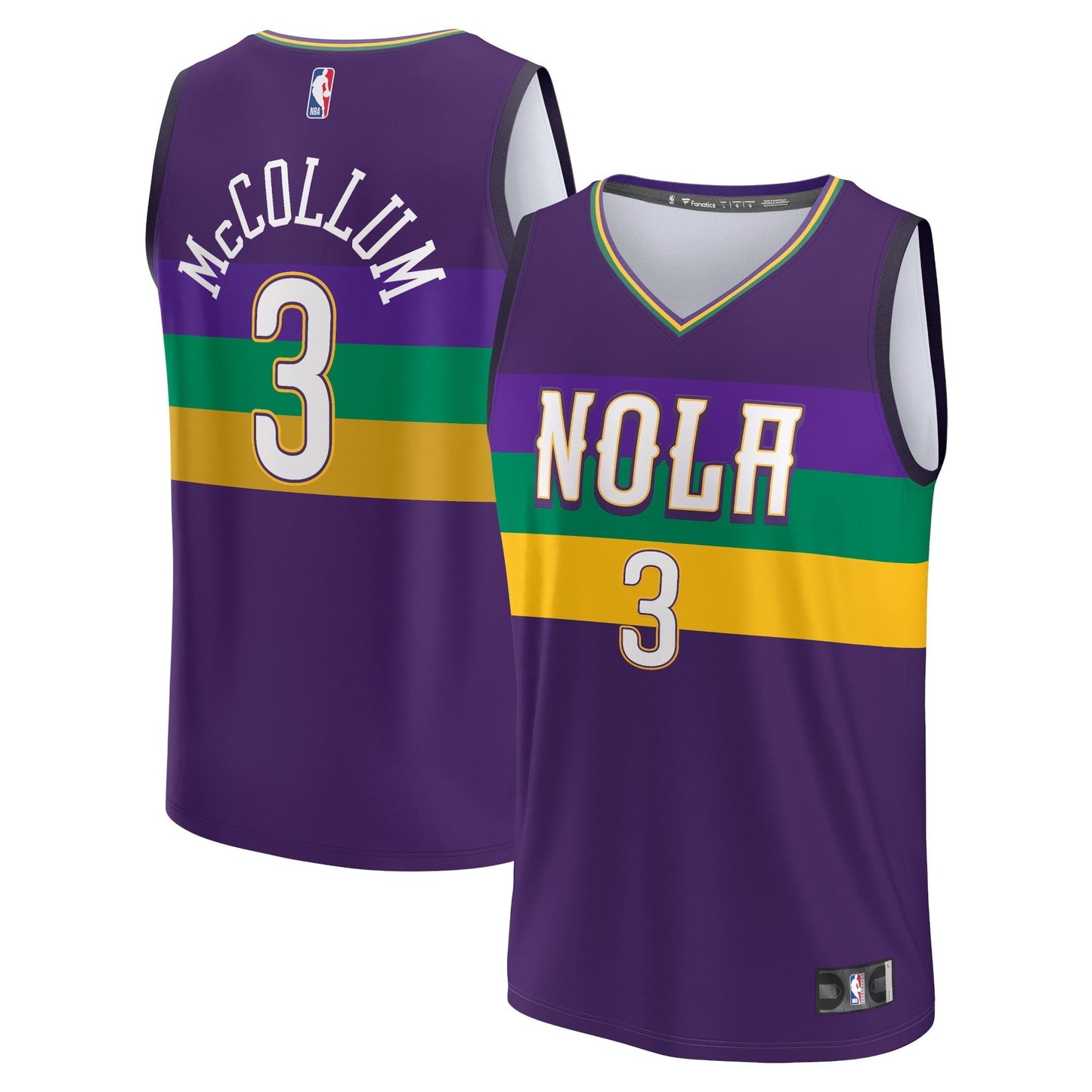 Youth Fanatics Branded CJ McCollum Purple New Orleans Pelicans Fastbreak Jersey - City Edition