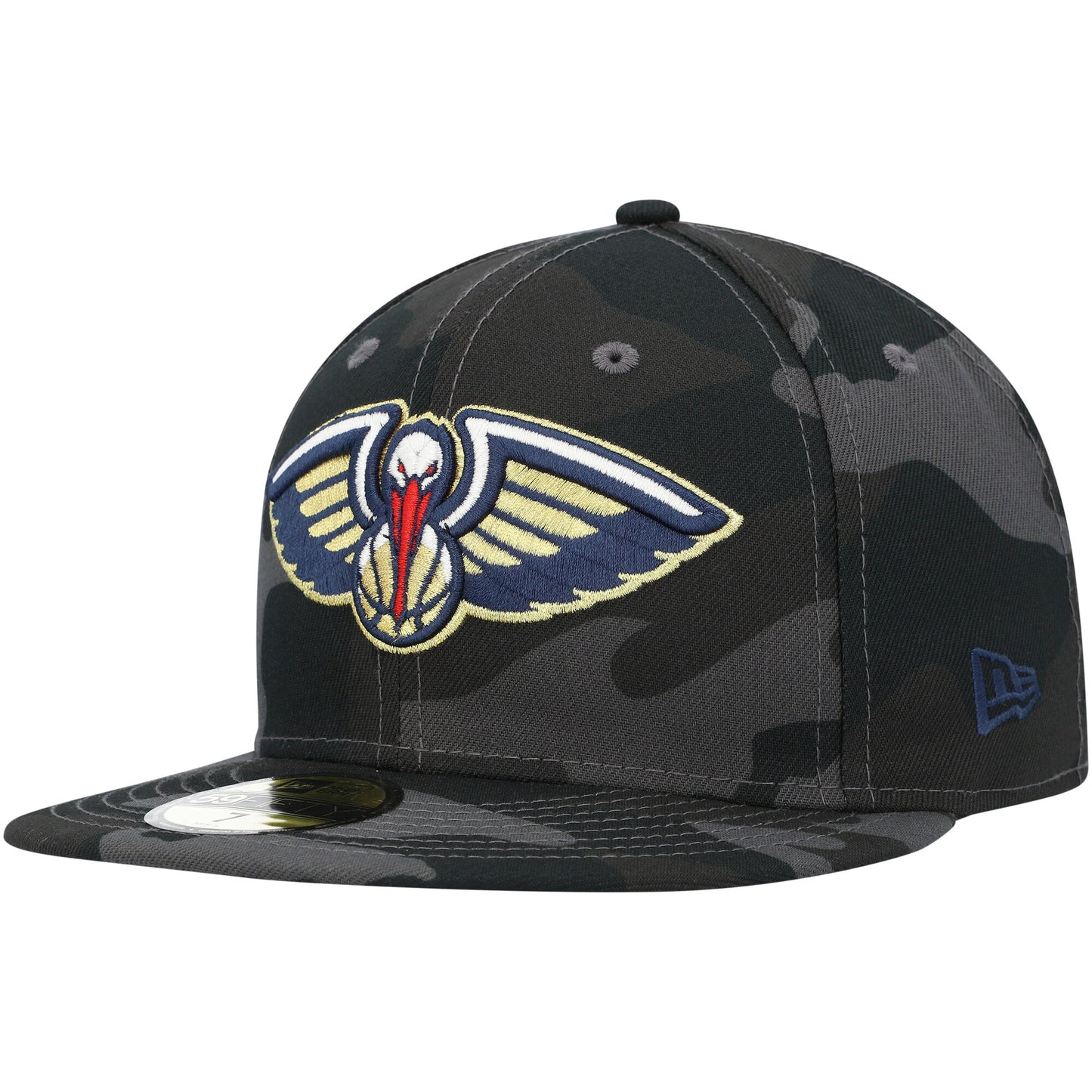New Orleans Pelicans New Era Camo 59FIFTY Fitted Hat - Black
