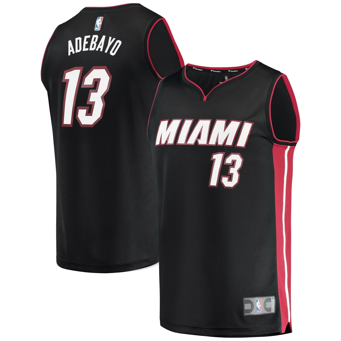 Men's Fanatics Branded Bam Adebayo Black Miami Heat Fast Break Replica Player Jersey - Icon Edition