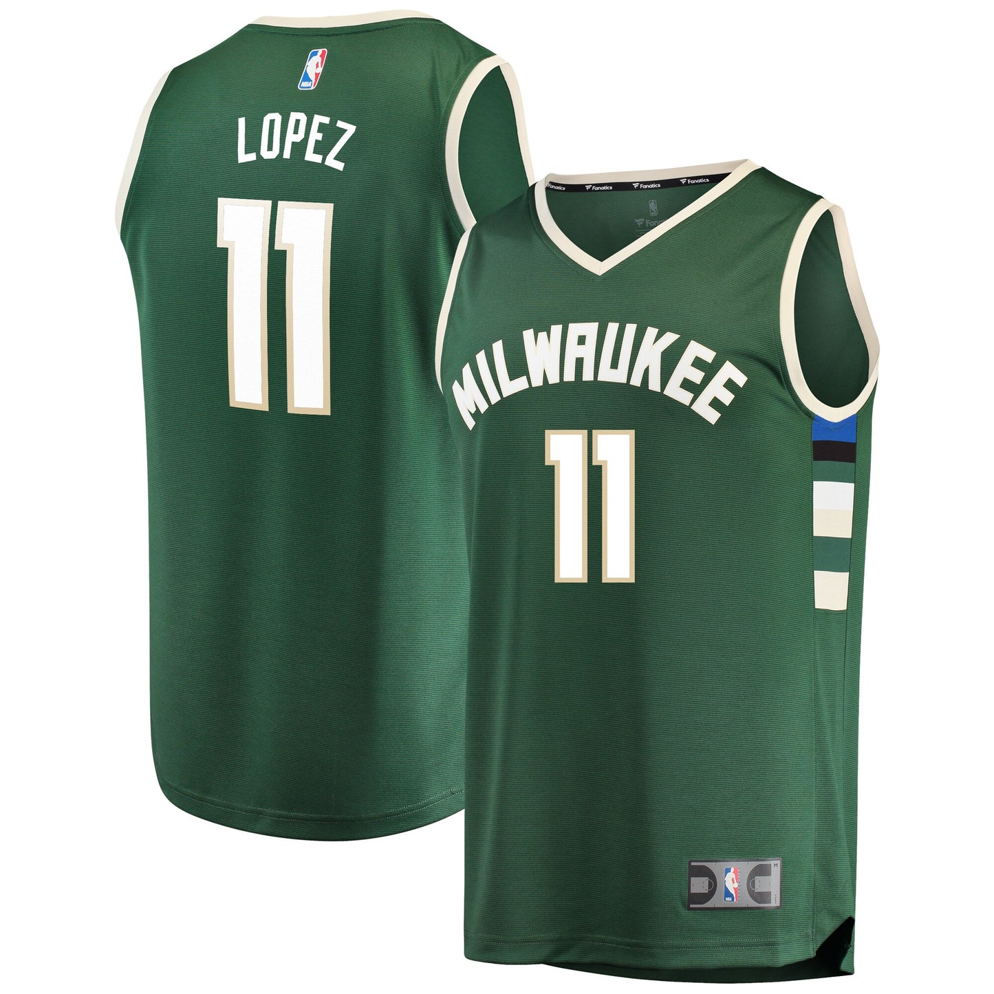 Brook Lopez Milwaukee Bucks Fanatics Branded Fast Break Replica Player Jersey Green - Icon Edition
