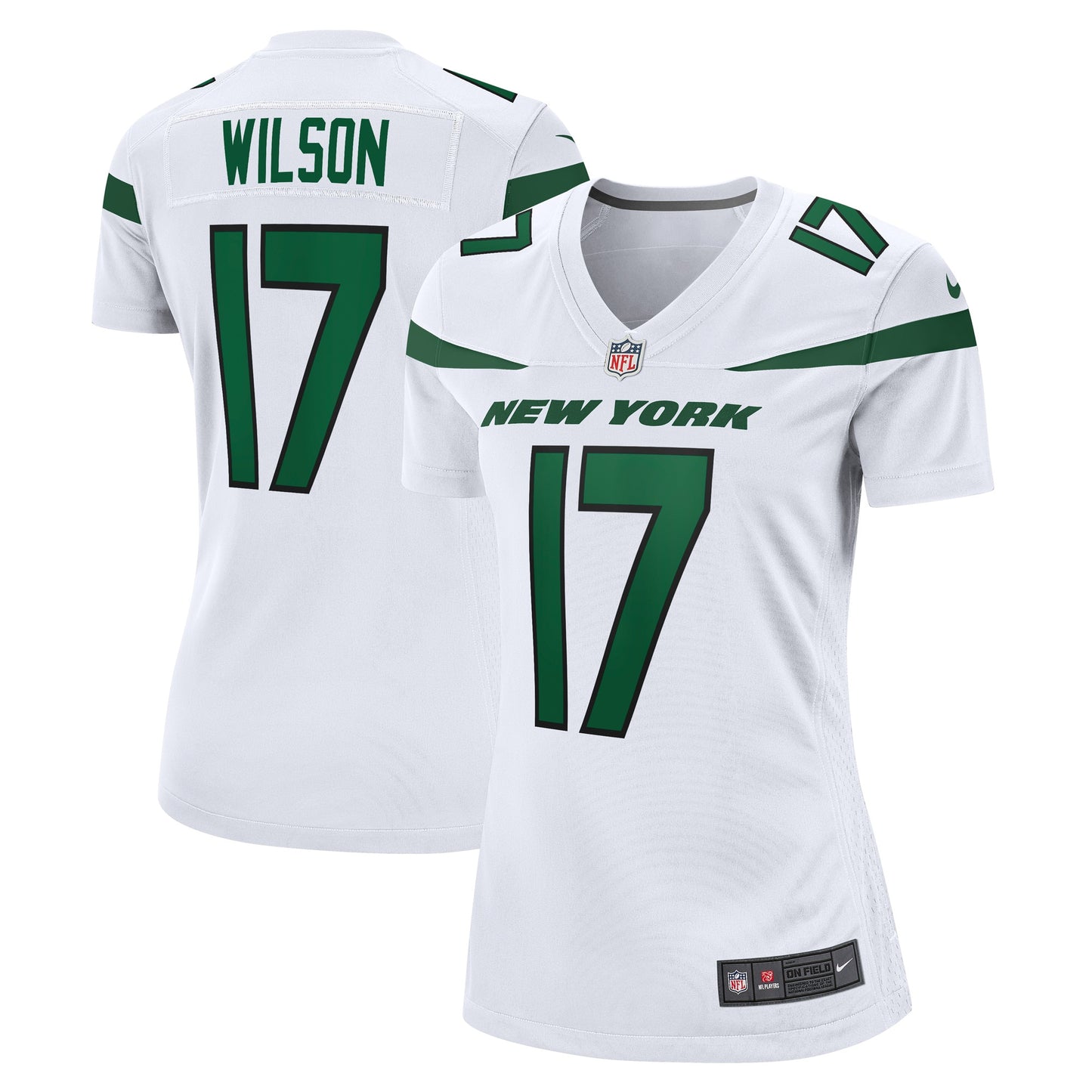 Garrett Wilson New York Jets Nike Women's Game Player Jersey - White
