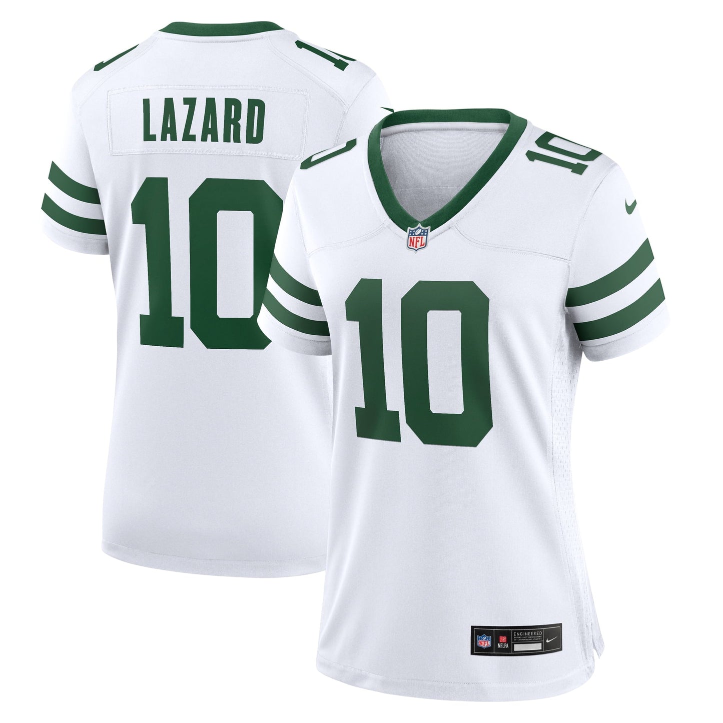 Women's Nike Allen Lazard White New York Jets Legacy Player Game Jersey
