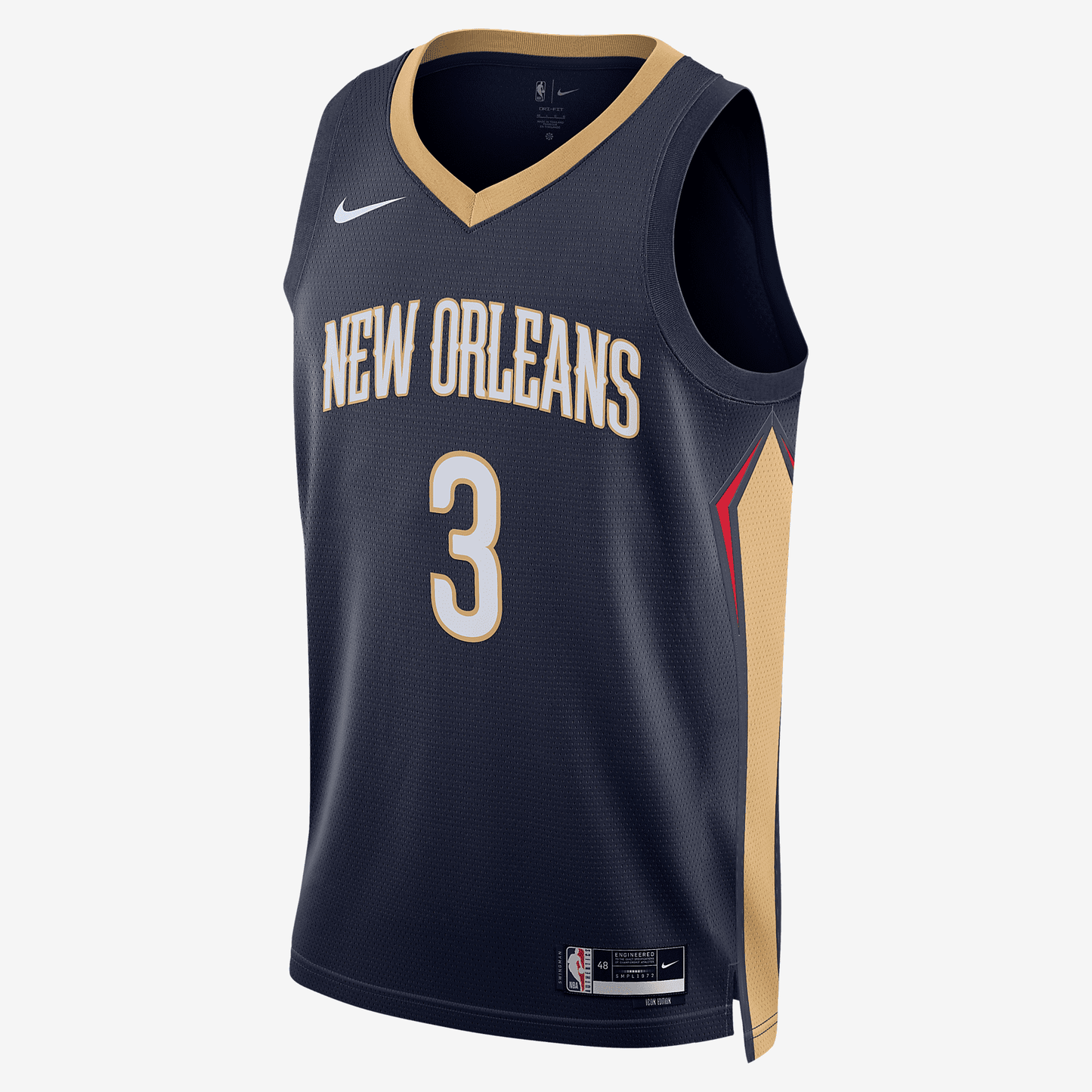 New Orleans Pelicans Icon Edition 2022/23 Nike Dri-FIT NBA Swingman Jersey - College Navy