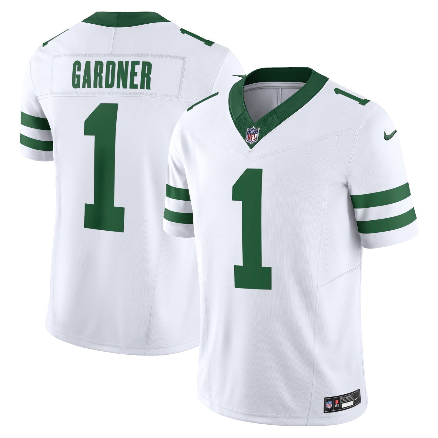 Men's Nike Ahmad Sauce Gardner White New York Jets Legacy Vapor F.U.S.E. Limited Jersey