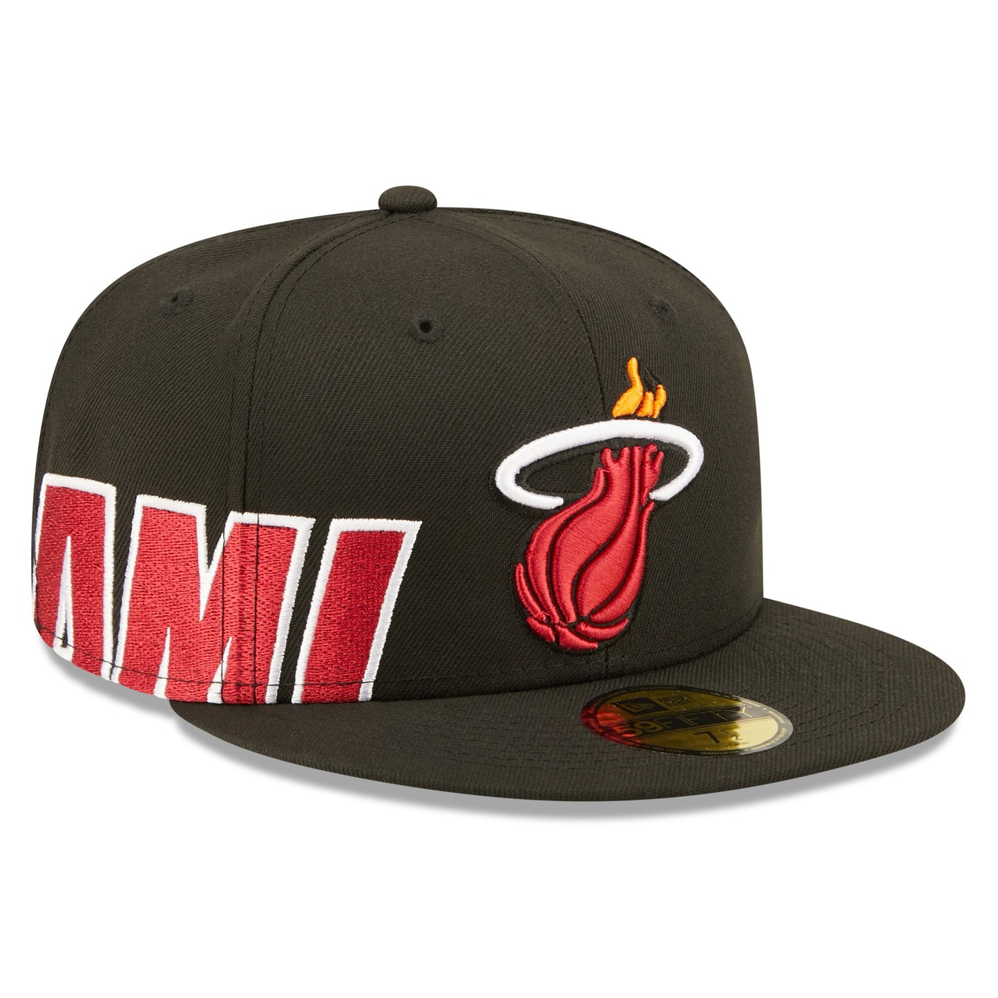 Miami Heat New Era Side Split 59FIFTY Fitted Hat - Black