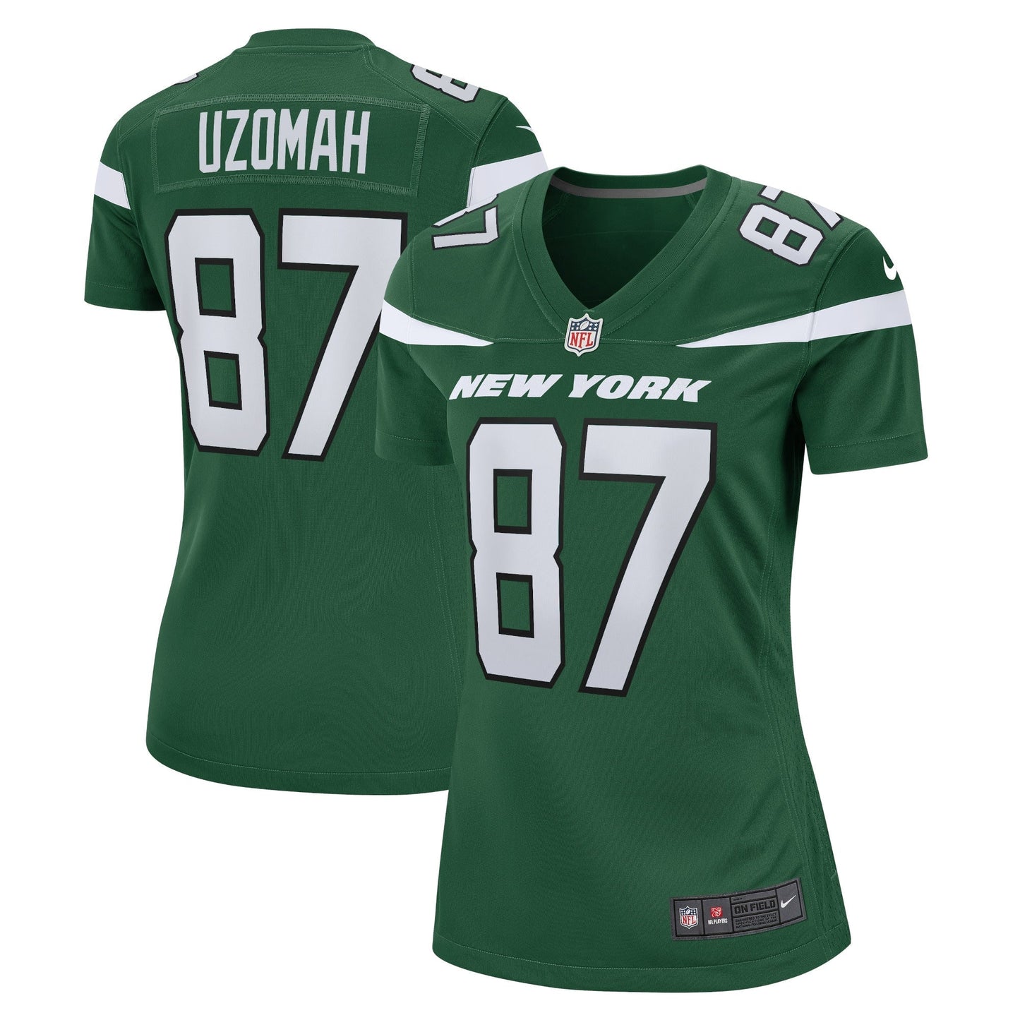 Women's Nike C.J. Uzomah Gotham Green New York Jets Player Game Jersey