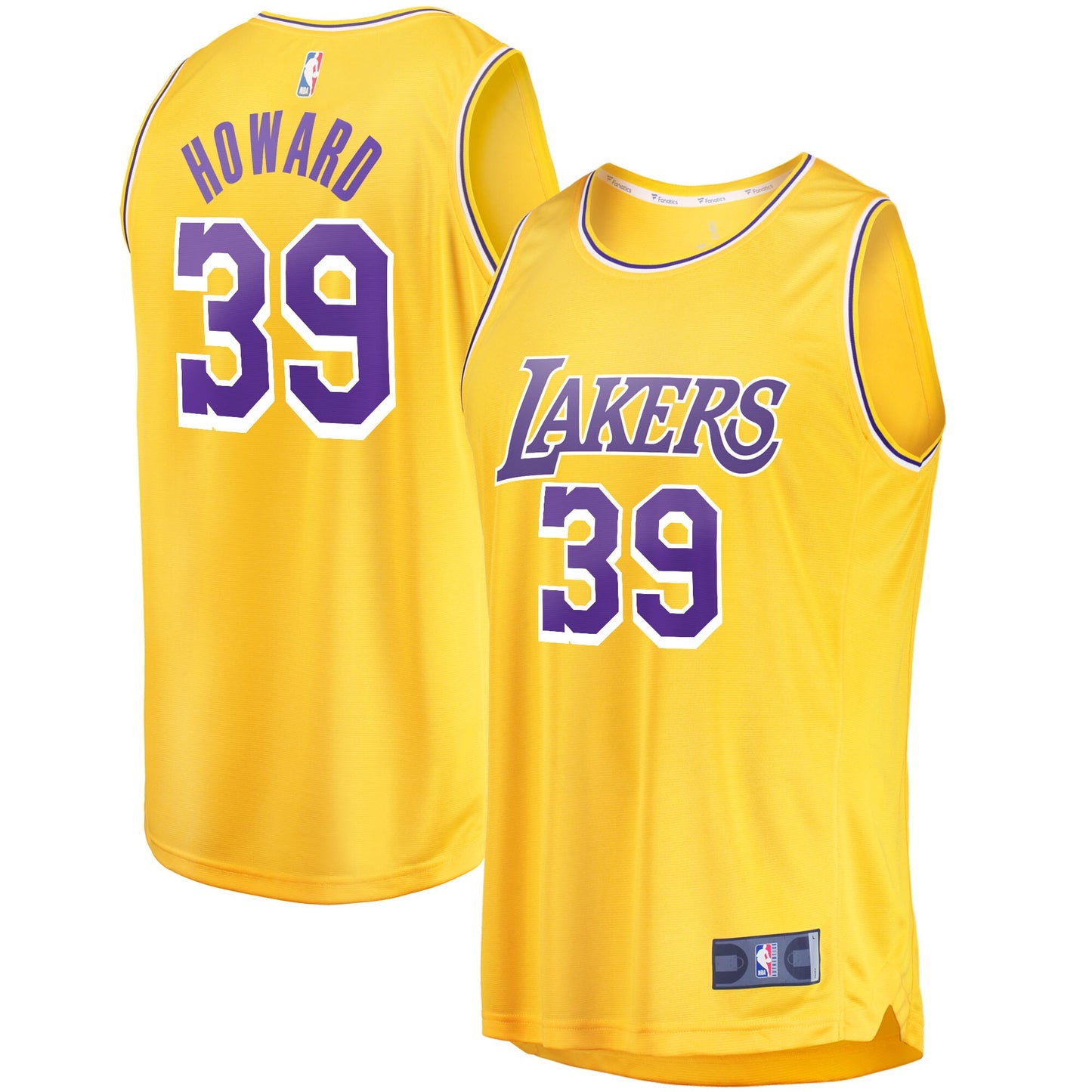 Dwight Howard Los Angeles Lakers Fanatics Branded 2021/22 Fast Break Replica Jersey - Icon Edition - Gold