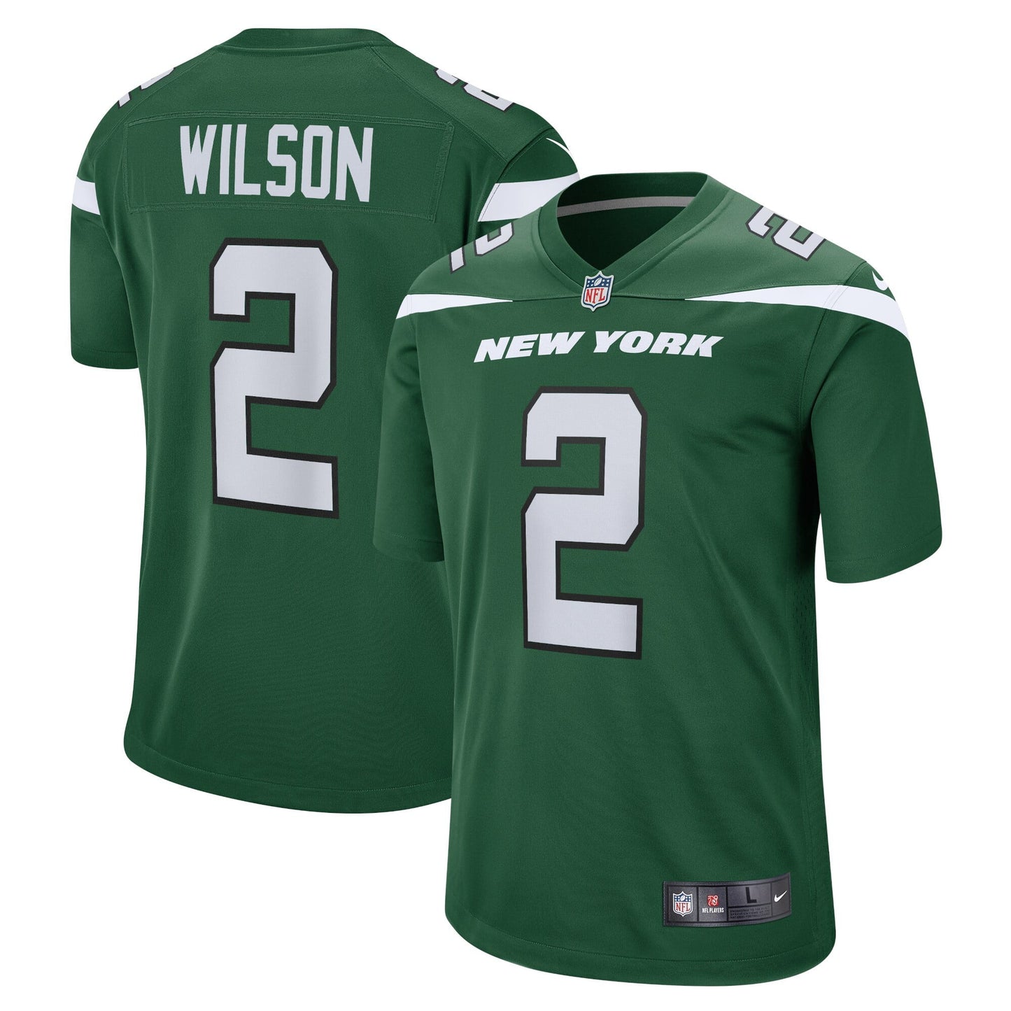 Men's Nike Zach Wilson Gotham Green New York Jets Game Jersey