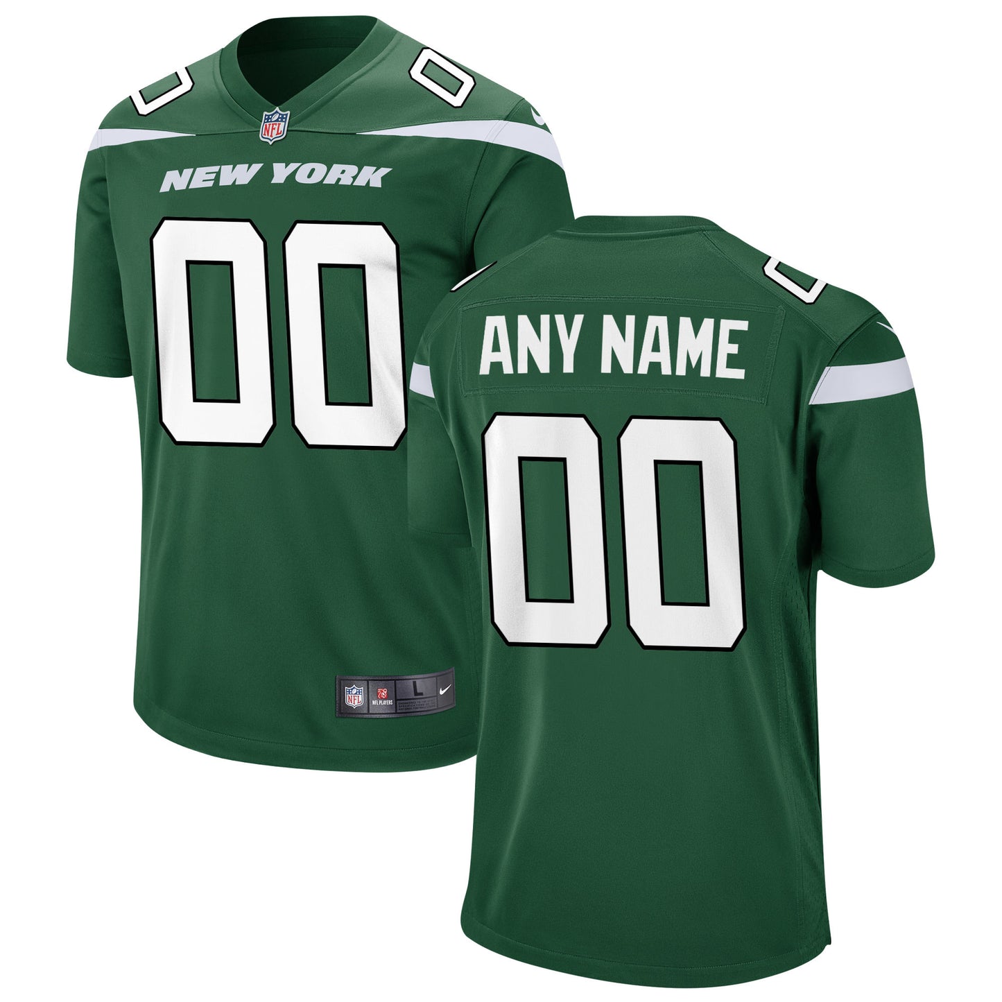New York Jets Nike Youth Custom Game Jersey - Gotham Green