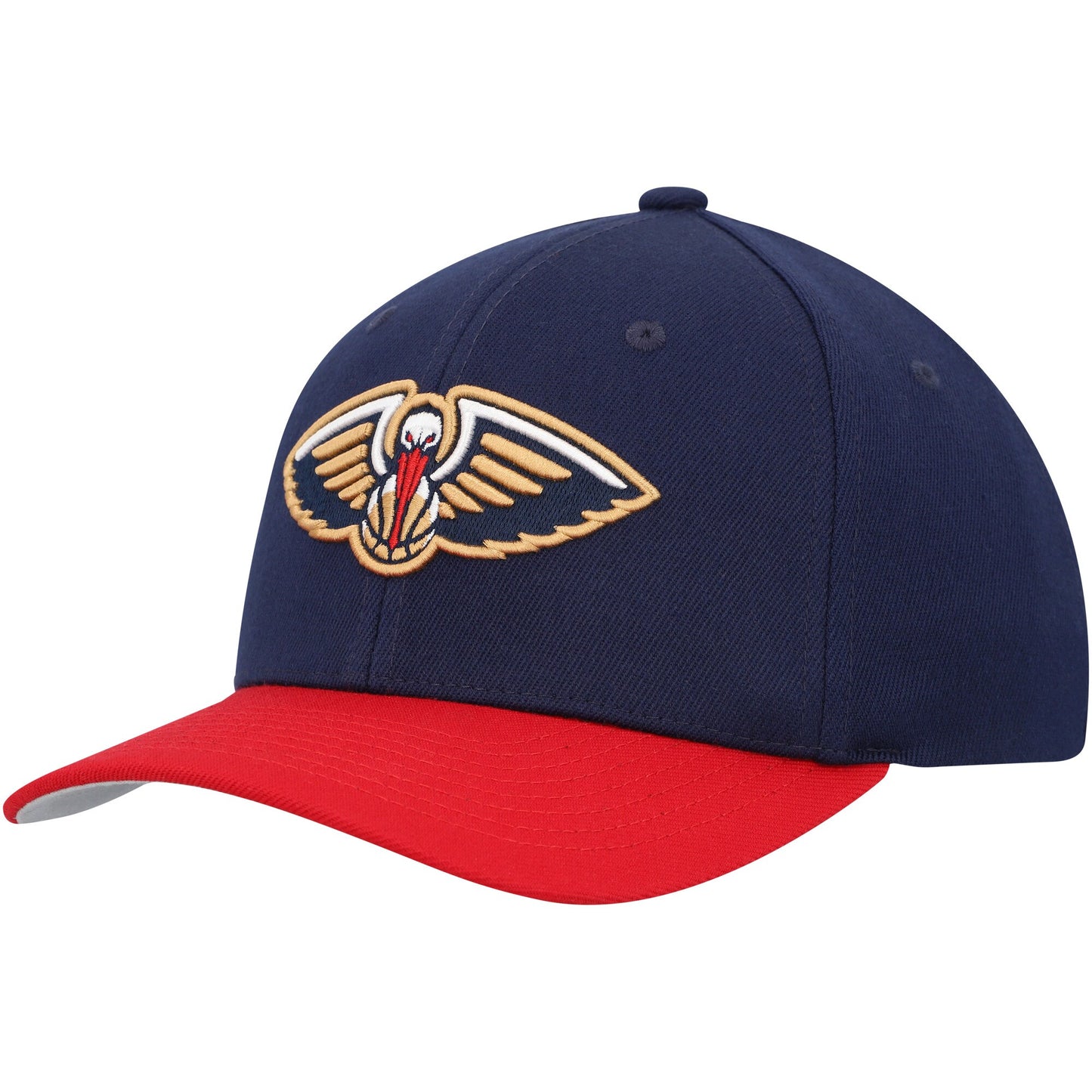New Orleans Pelicans Mitchell & Ness MVP Team Two-Tone 2.0 Stretch-Snapback Hat - Navy/Red