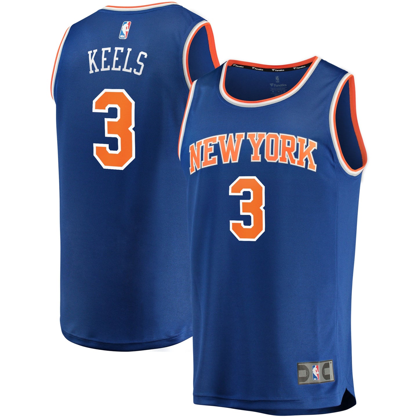 Trevor Keels New York Knicks Fanatics Branded 2021/22 Fast Break Replica Jersey - Icon Edition - Blue