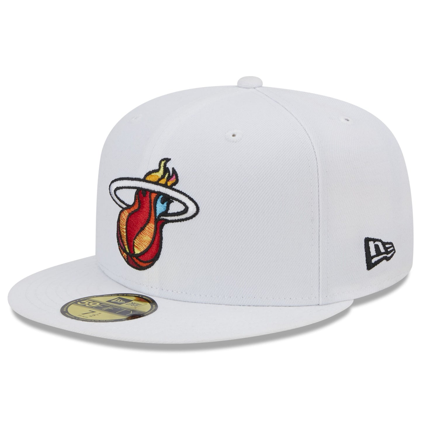 Miami Heat New Era 2022/23 City Edition Alternate Logo 59FIFTY Fitted Hat - White