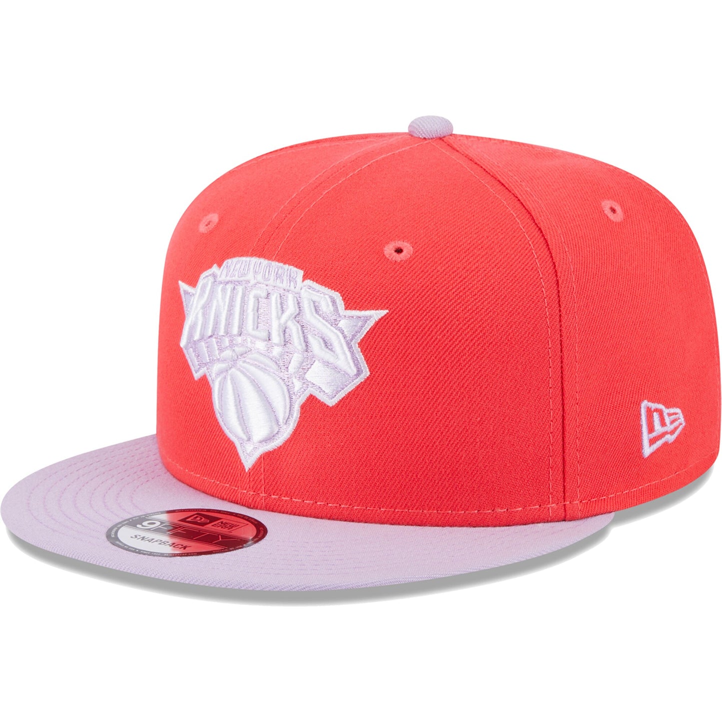 New York Knicks New Era 2-Tone Color Pack 9FIFTY Snapback Hat - Red/Lavender