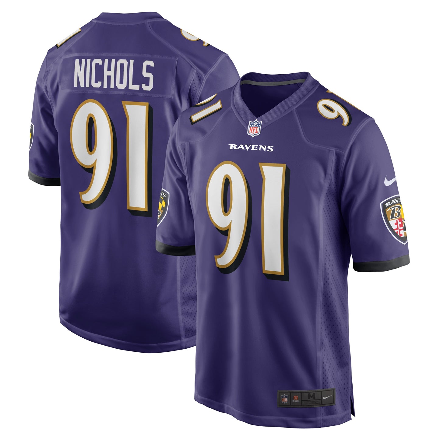 Rayshad Nichols Baltimore Ravens Nike Game Player Jersey - Purple