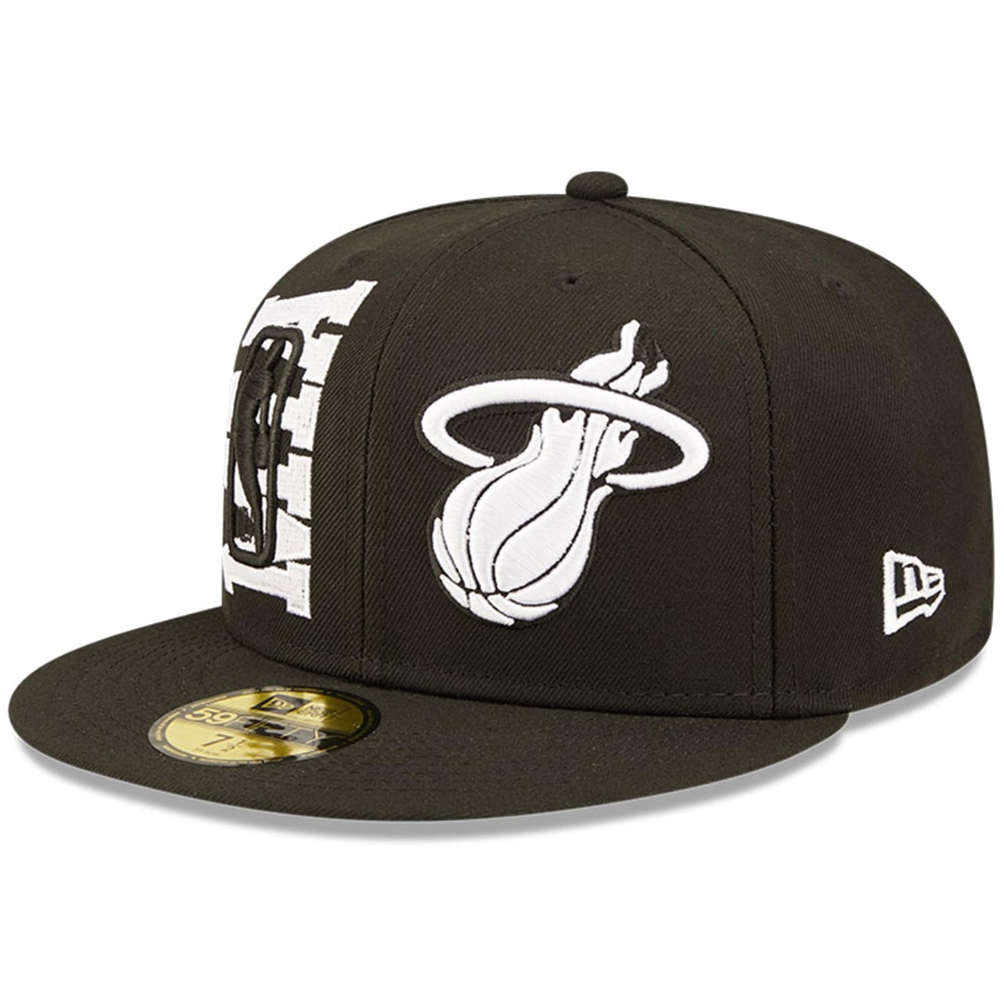 Miami Heat New Era 2022 NBA Draft 59FIFTY Fitted Hat - Black/White