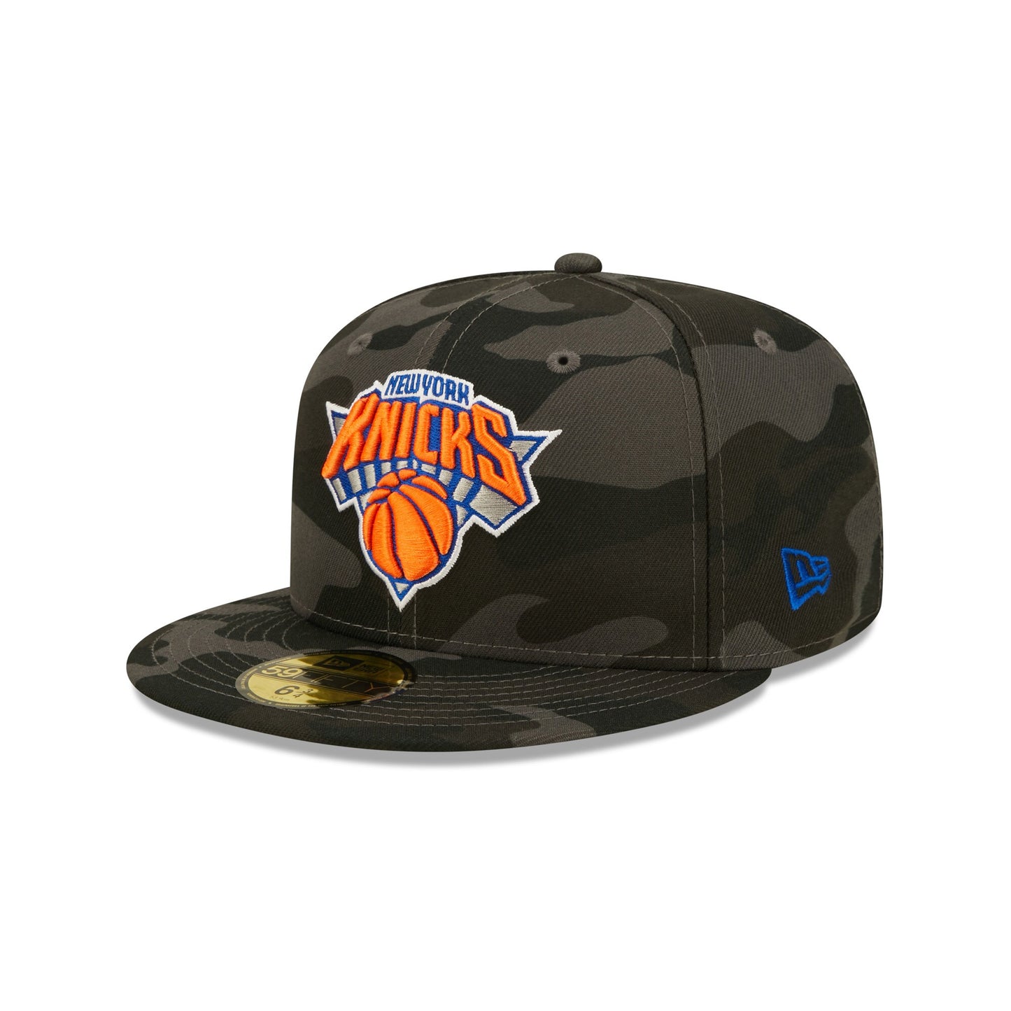New York Knicks New Era Camo 59FIFTY Fitted Hat - Black
