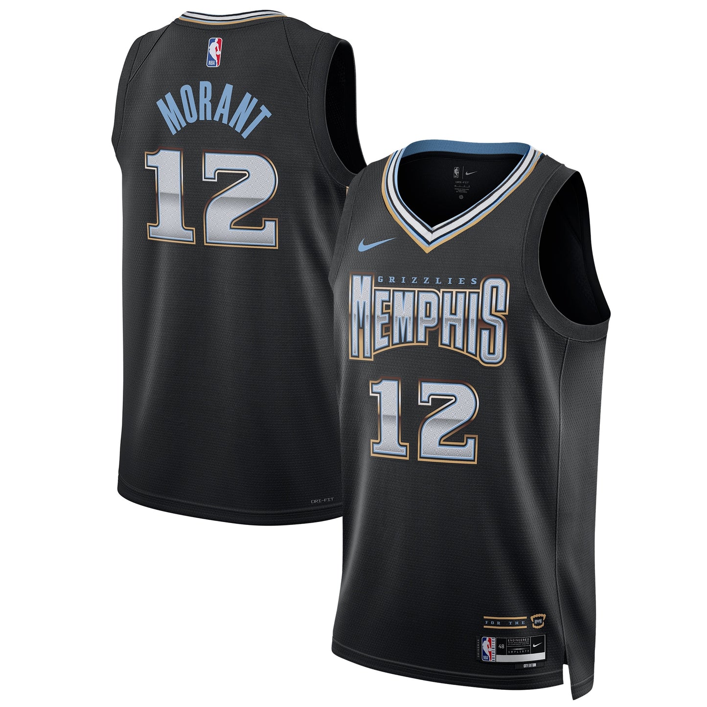 Ja Morant Memphis Grizzlies Nike Unisex 2022/23 Swingman Jersey - City Edition - Black