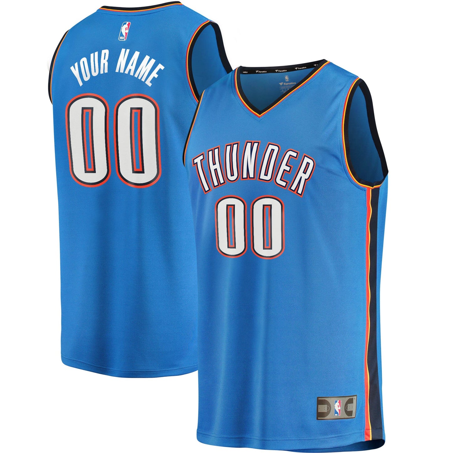 Oklahoma City Thunder Fanatics Branded Youth 2019/20 Fast Break Custom Replica Jersey Blue - Icon Edition