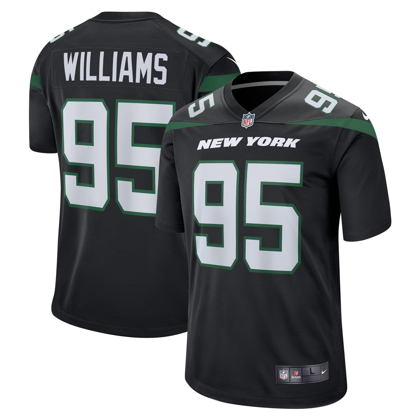 Men's Nike Quinnen Williams Stealth Black New York Jets Alternate Game Player Jersey