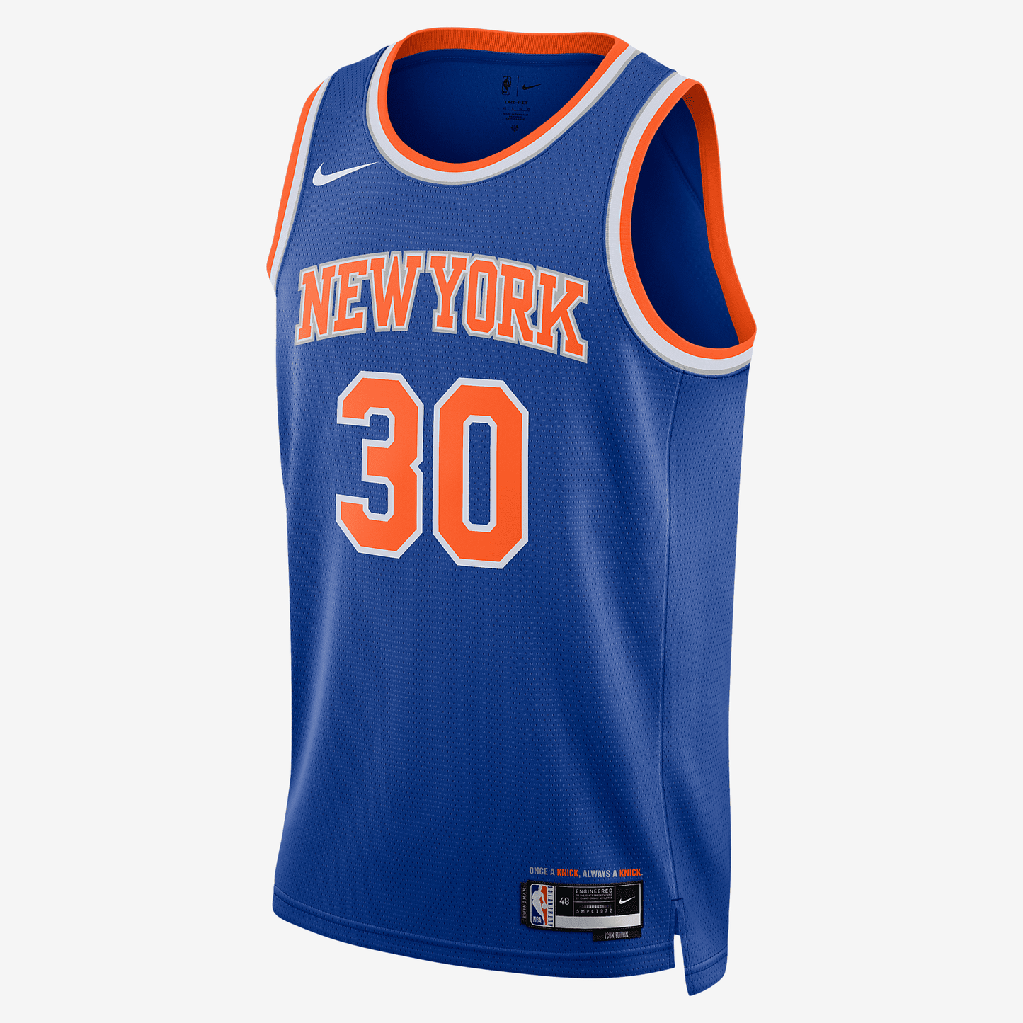 New York Knicks Icon Edition 2022/23 Nike Dri-FIT NBA Swingman Jersey - Rush Blue