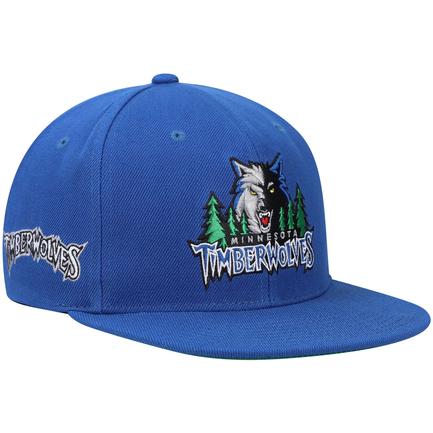 Minnesota Timberwolves Mitchell & Ness Hardwood Classics Snapback Hat - Blue