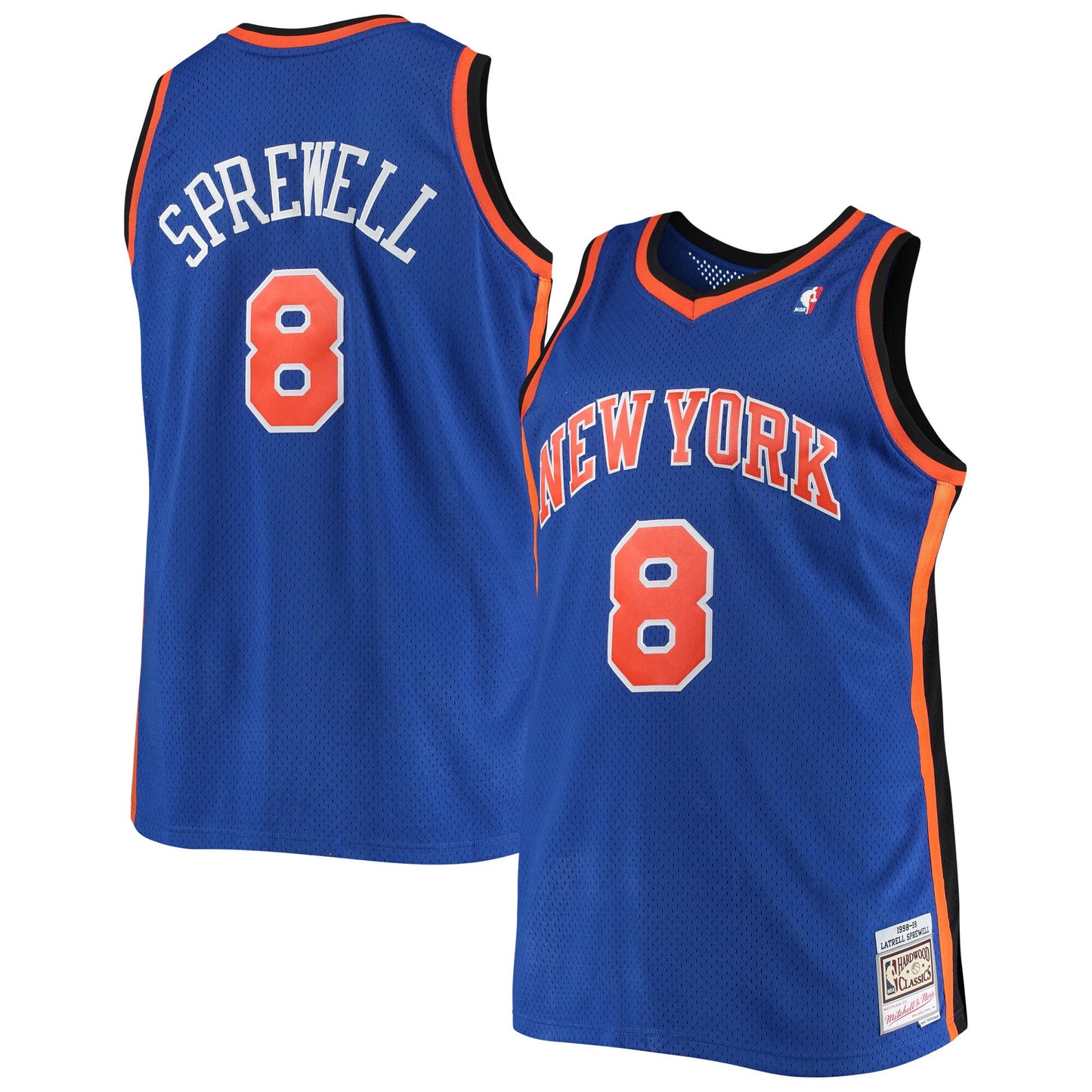 Latrell Sprewell New York Knicks Mitchell & Ness Big & Tall Hardwood Classics Jersey - Blue