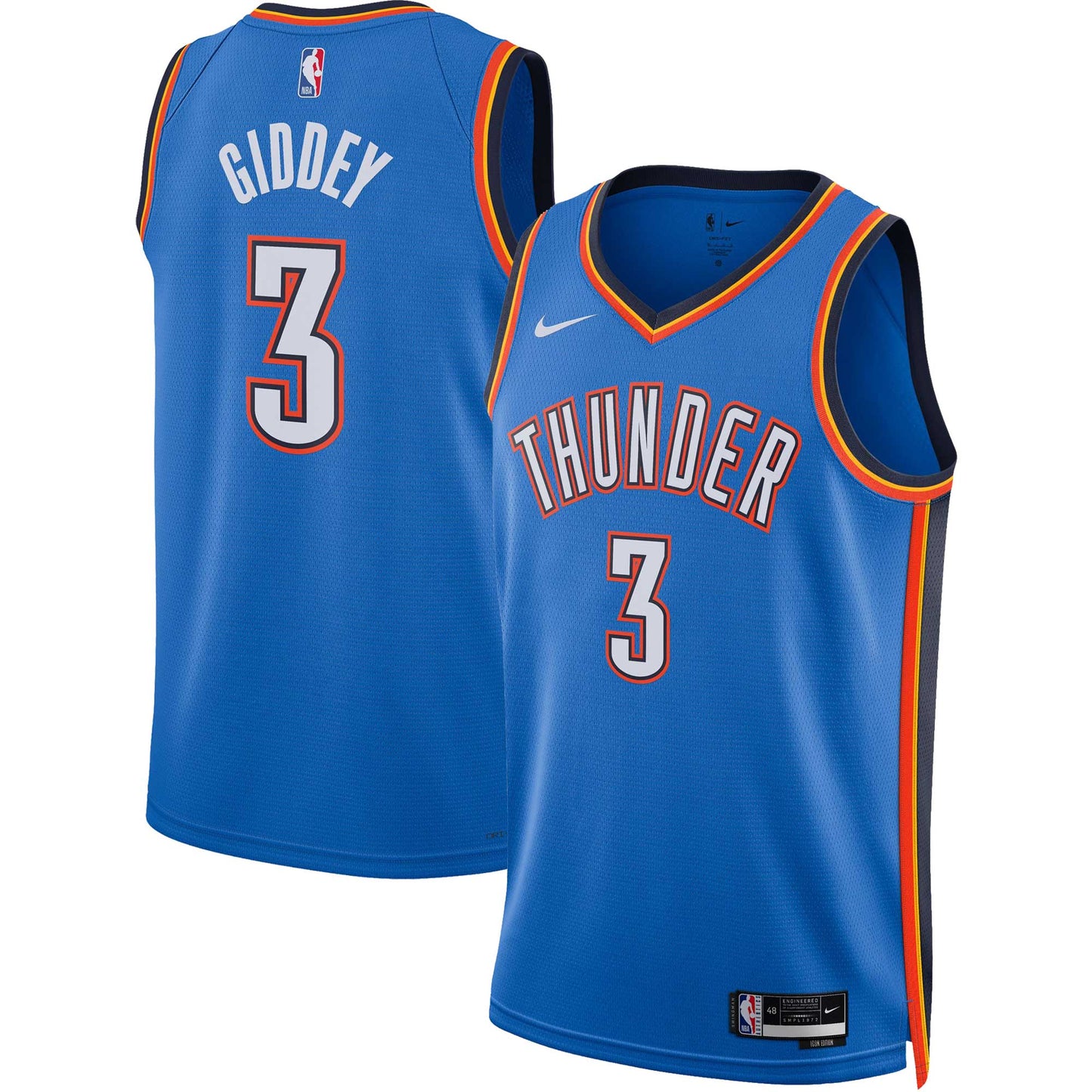 Josh Giddey Oklahoma City Thunder Nike Unisex Swingman Jersey - Association Edition - Blue