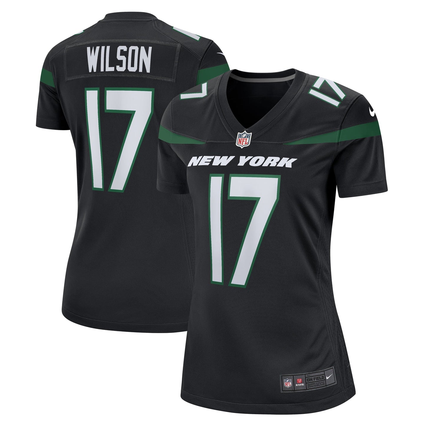 Women's Nike Garrett Wilson Stealth Black New York Jets Alternate Game Player Jersey
