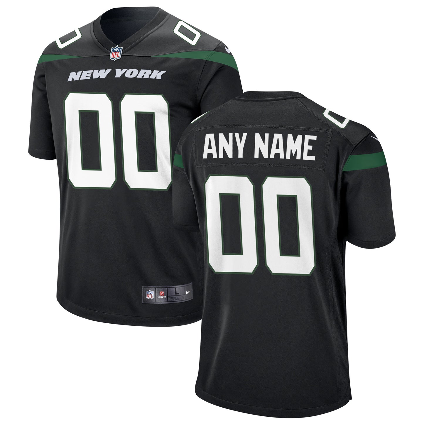New York Jets Nike Youth Custom Game Jersey - Black