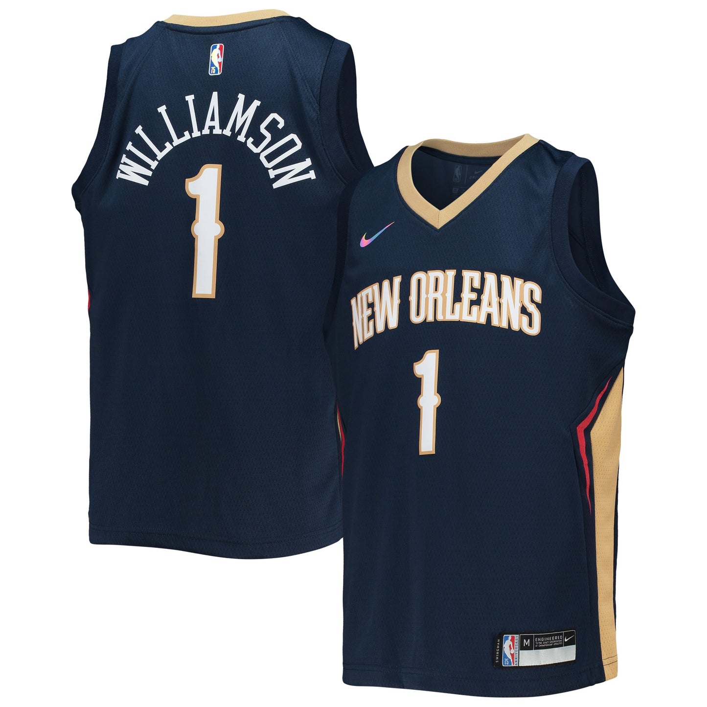 Zion Williamson New Orleans Pelicans Nike Youth 2021/22 Diamond Swingman Jersey - Icon Edition - Navy